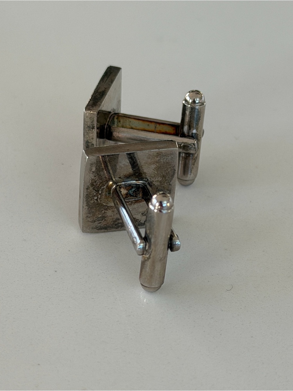 Men's Silver Square Cufflinks - Classic Metal Finish